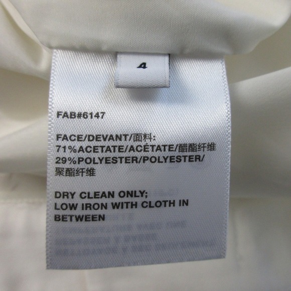 Lafayette 148 New York Clinton White Pants Career Cropped Trousers Womens 4 354 - Picture 11 of 14